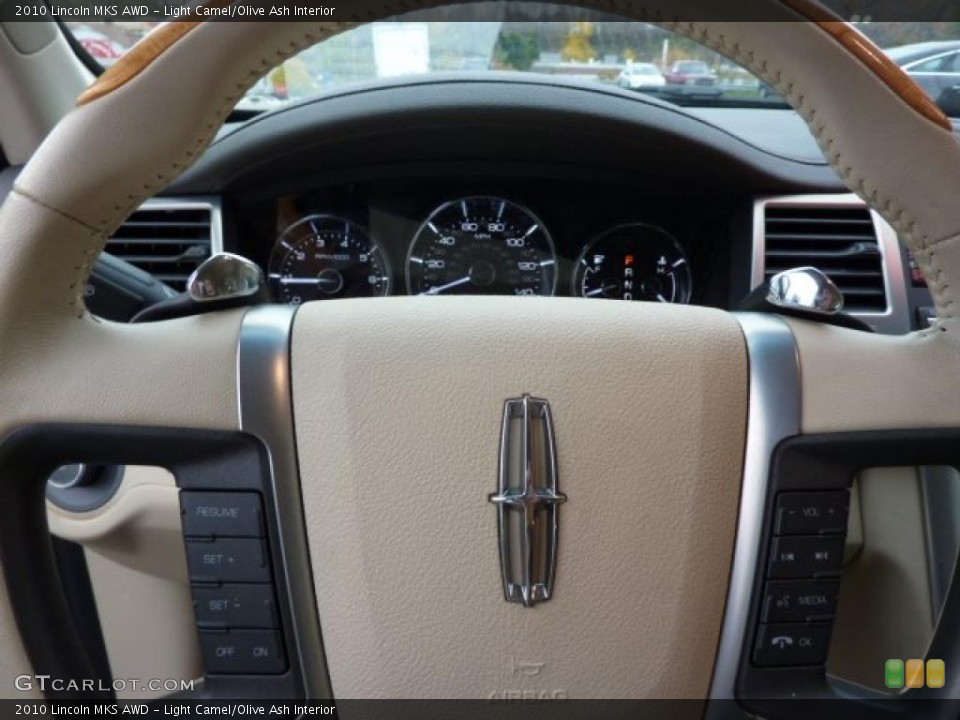 Light Camel/Olive Ash Interior Steering Wheel for the 2010 Lincoln MKS AWD #38956750
