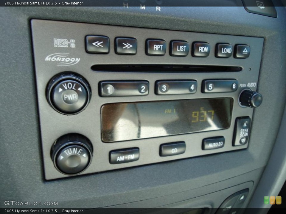 Gray Interior Controls for the 2005 Hyundai Santa Fe LX 3.5 #38959646