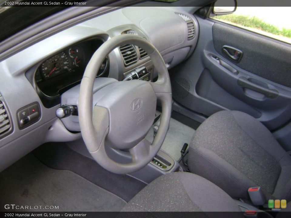 Gray Interior Dashboard for the 2002 Hyundai Accent GL Sedan #38961698
