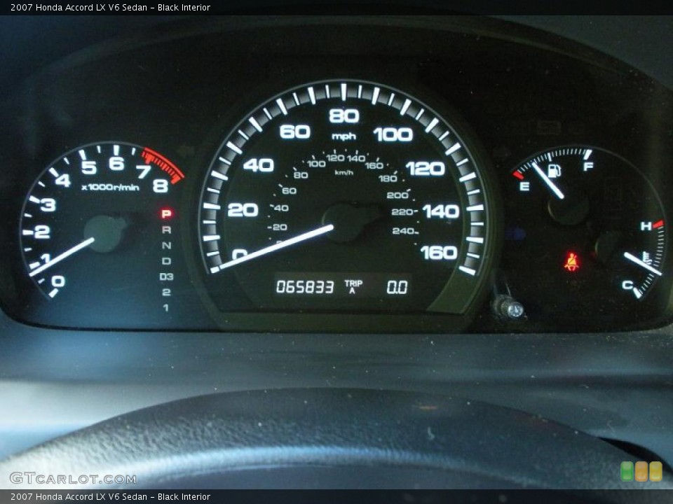 Black Interior Gauges for the 2007 Honda Accord LX V6 Sedan #38963026