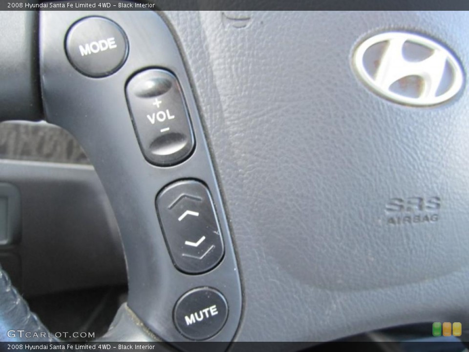 Black Interior Controls for the 2008 Hyundai Santa Fe Limited 4WD #38964430