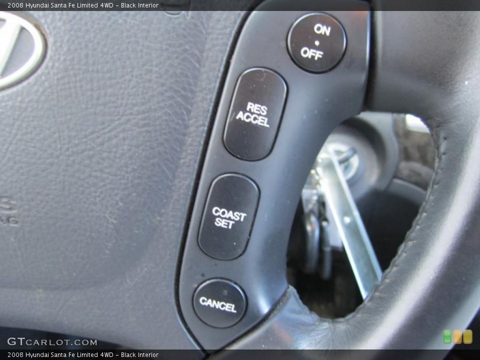 Black Interior Controls for the 2008 Hyundai Santa Fe Limited 4WD #38964442