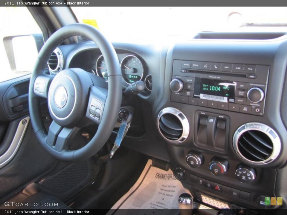 Black Interior Controls for the 2011 Jeep Wrangler Rubicon 4x4 #38969941