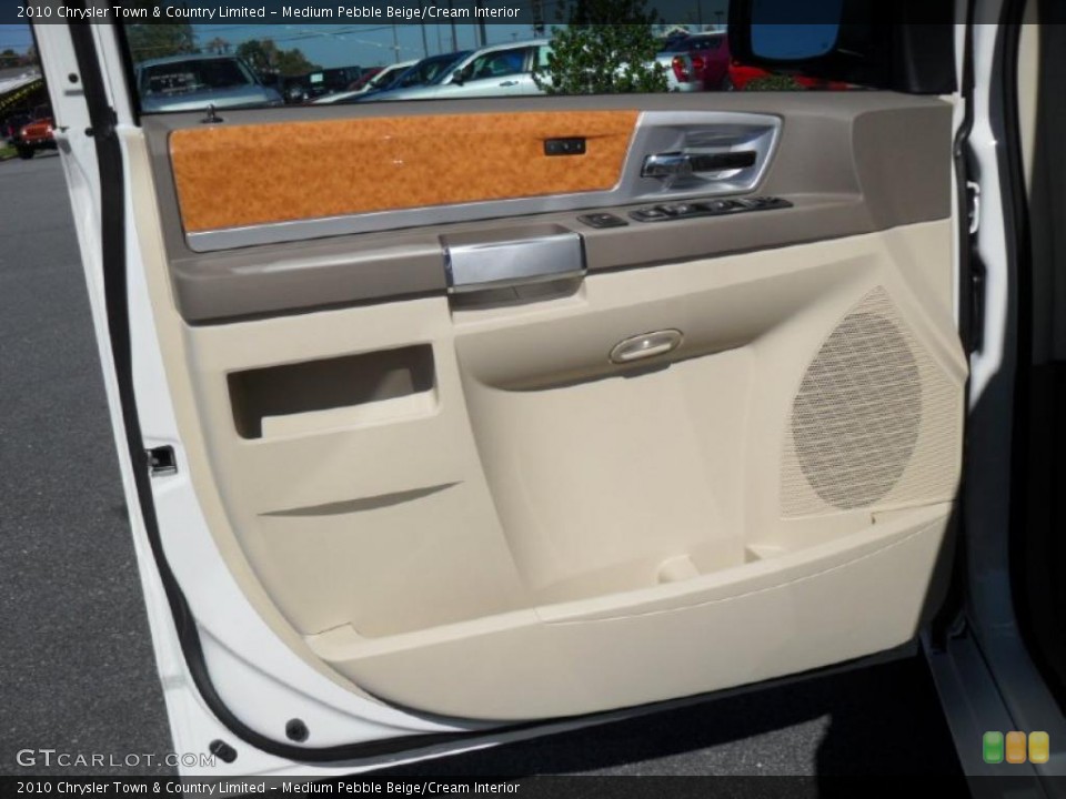 Medium Pebble Beige/Cream Interior Door Panel for the 2010 Chrysler Town & Country Limited #38971180