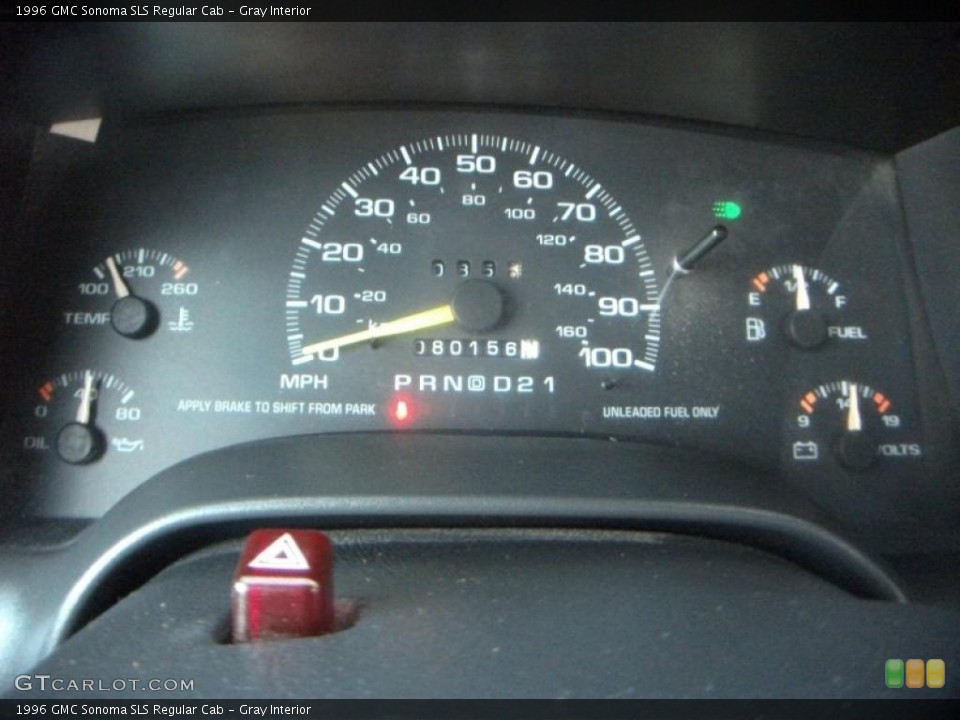 Gray Interior Gauges for the 1996 GMC Sonoma SLS Regular Cab #38971612