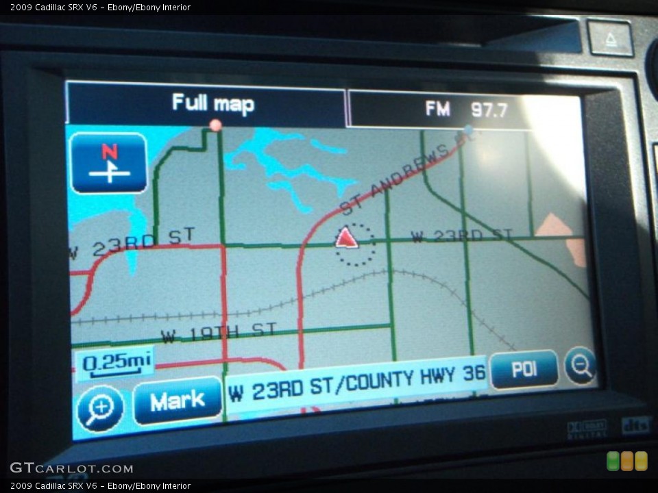 Ebony/Ebony Interior Navigation for the 2009 Cadillac SRX V6 #38972344