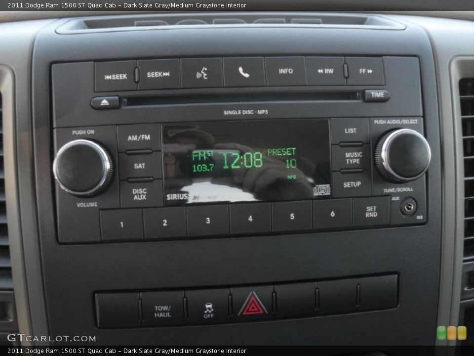 Dark Slate Gray/Medium Graystone Interior Controls for the 2011 Dodge Ram 1500 ST Quad Cab #38973456