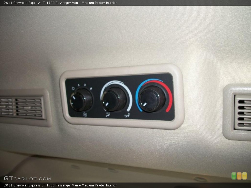 Medium Pewter Interior Controls for the 2011 Chevrolet Express LT 1500 Passenger Van #38975966