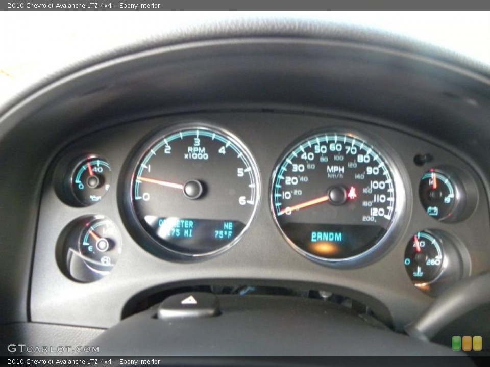 Ebony Interior Gauges for the 2010 Chevrolet Avalanche LTZ 4x4 #38978367