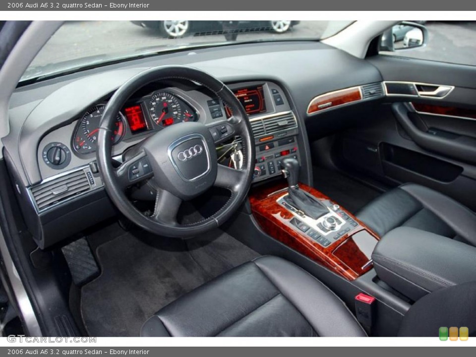 Ebony Interior Prime Interior for the 2006 Audi A6 3.2 quattro Sedan #38978795