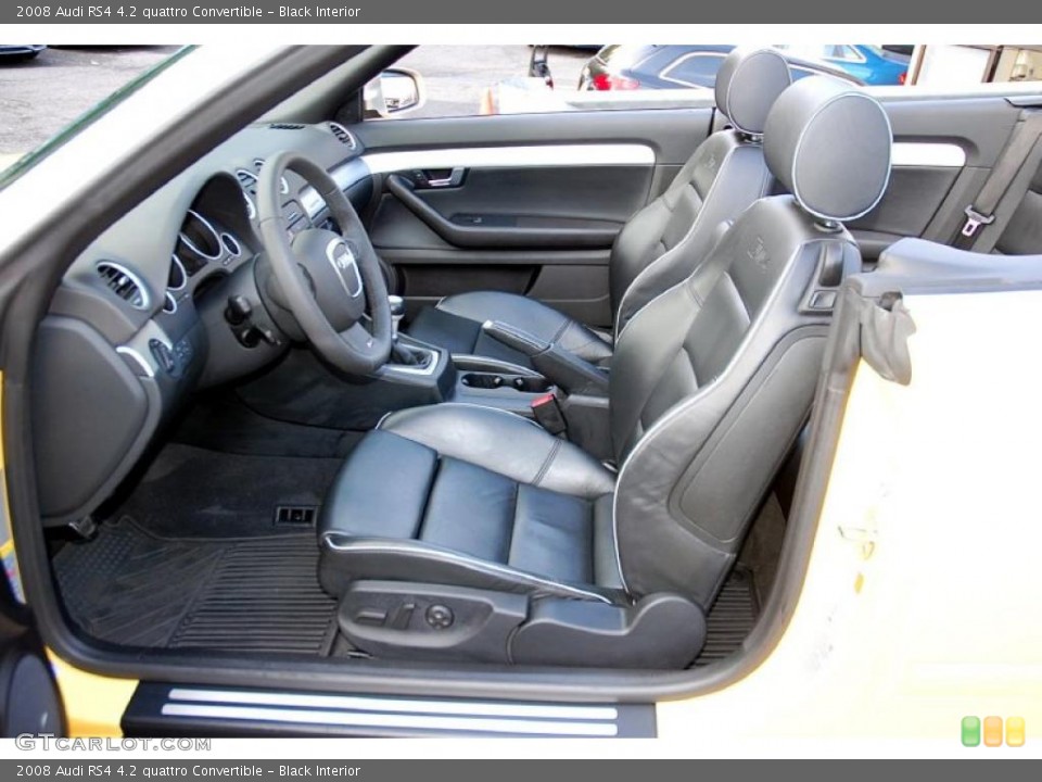 Black Interior Photo for the 2008 Audi RS4 4.2 quattro Convertible #38979995