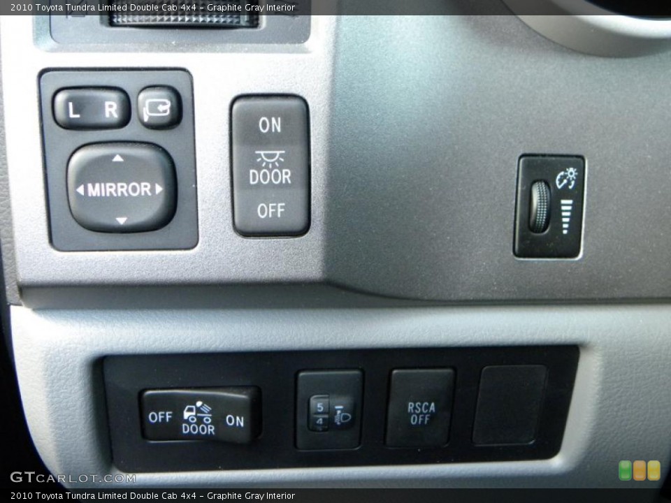 Graphite Gray Interior Controls for the 2010 Toyota Tundra Limited Double Cab 4x4 #38980115