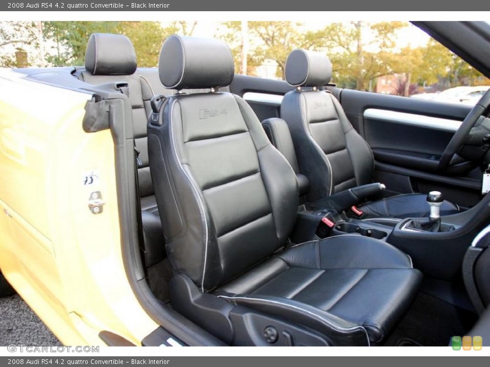 Black Interior Photo for the 2008 Audi RS4 4.2 quattro Convertible #38980139