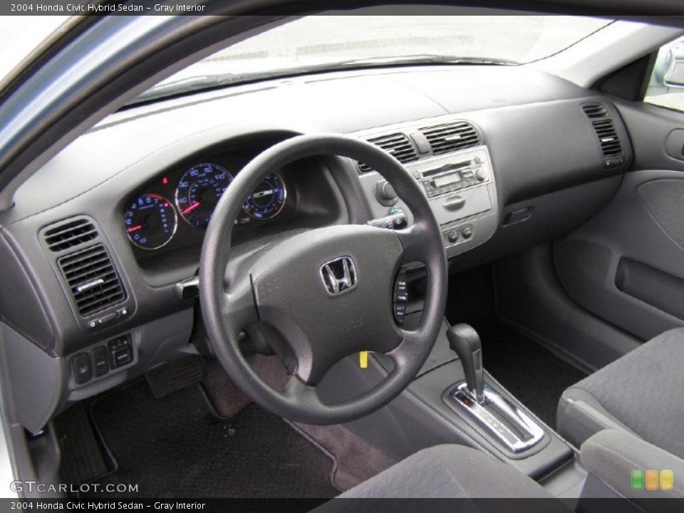 Gray Interior Prime Interior for the 2004 Honda Civic Hybrid Sedan #38980271