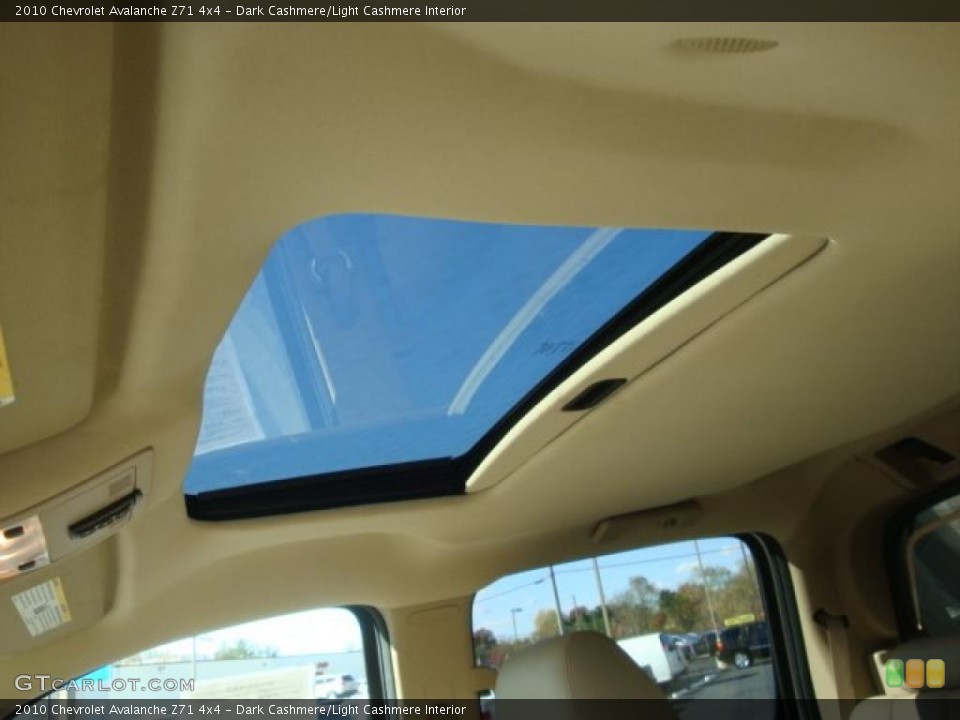 Dark Cashmere/Light Cashmere Interior Sunroof for the 2010 Chevrolet Avalanche Z71 4x4 #38983001