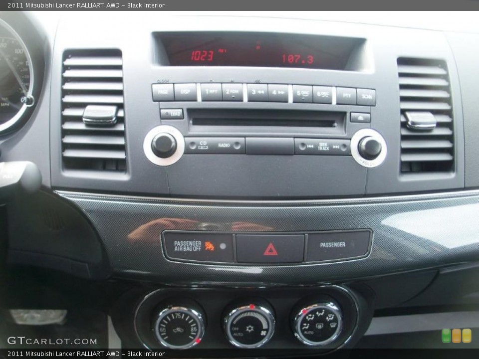 Black Interior Controls for the 2011 Mitsubishi Lancer RALLIART AWD #38983745