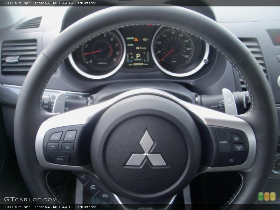 Black Interior Steering Wheel for the 2011 Mitsubishi Lancer RALLIART AWD #38983781
