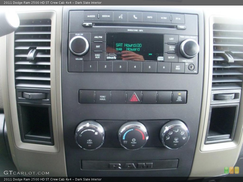 Dark Slate Interior Controls for the 2011 Dodge Ram 2500 HD ST Crew Cab 4x4 #38985673