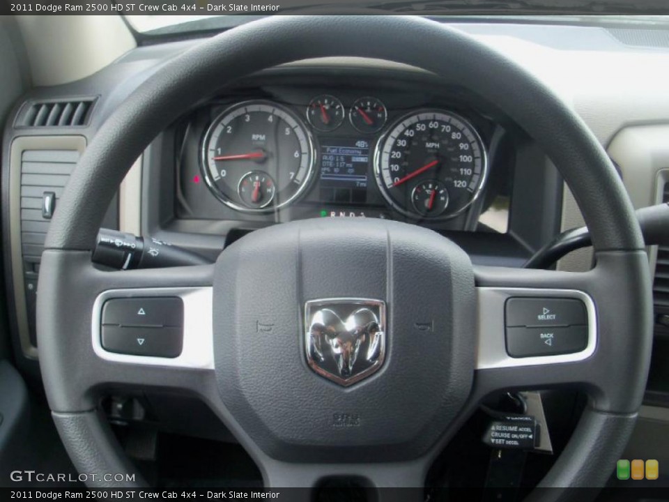 Dark Slate Interior Steering Wheel for the 2011 Dodge Ram 2500 HD ST Crew Cab 4x4 #38985709