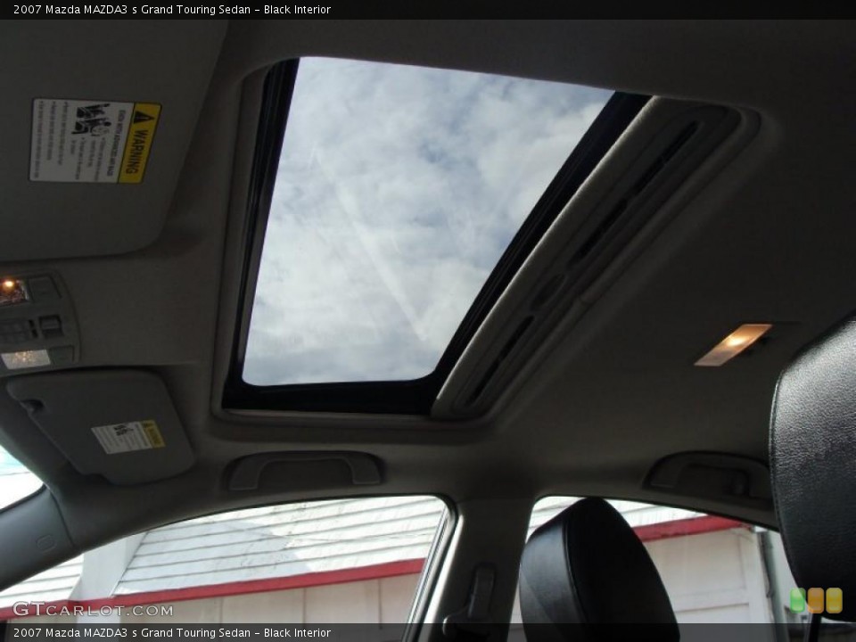 Black Interior Sunroof for the 2007 Mazda MAZDA3 s Grand Touring Sedan #38986193