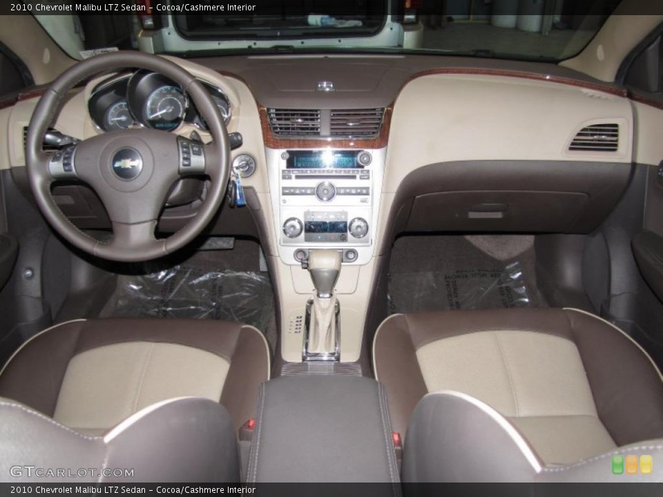 Cocoa/Cashmere Interior Dashboard for the 2010 Chevrolet Malibu LTZ Sedan #38987661