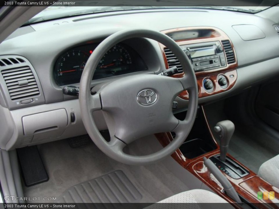 Stone Interior Prime Interior for the 2003 Toyota Camry LE V6 #38992009