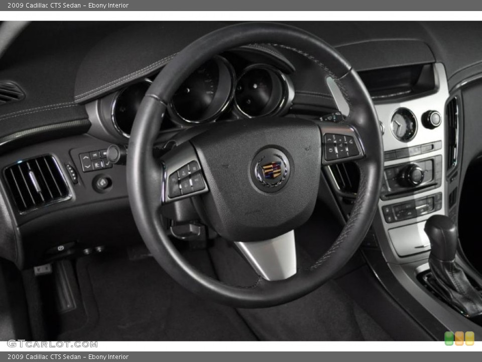 Ebony Interior Steering Wheel for the 2009 Cadillac CTS Sedan #38993661
