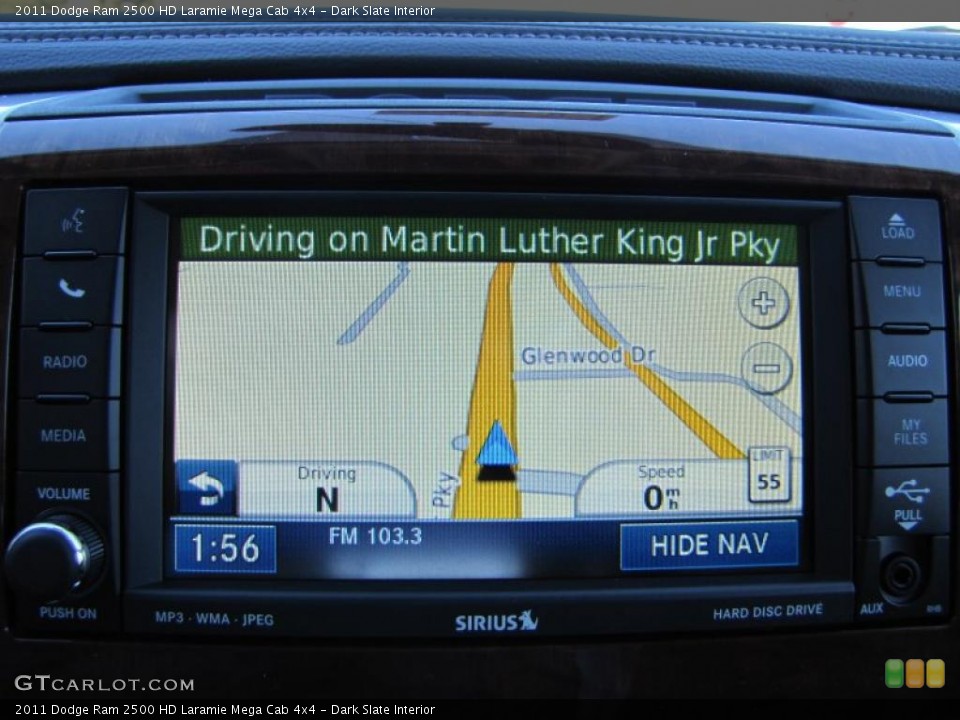 Dark Slate Interior Navigation for the 2011 Dodge Ram 2500 HD Laramie Mega Cab 4x4 #38994113