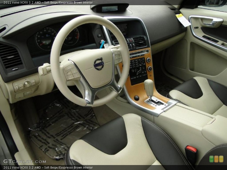 Soft Beige/Esspresso Brown Interior Prime Interior for the 2011 Volvo XC60 3.2 AWD #38995806