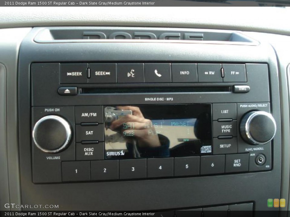 Dark Slate Gray/Medium Graystone Interior Controls for the 2011 Dodge Ram 1500 ST Regular Cab #38996162