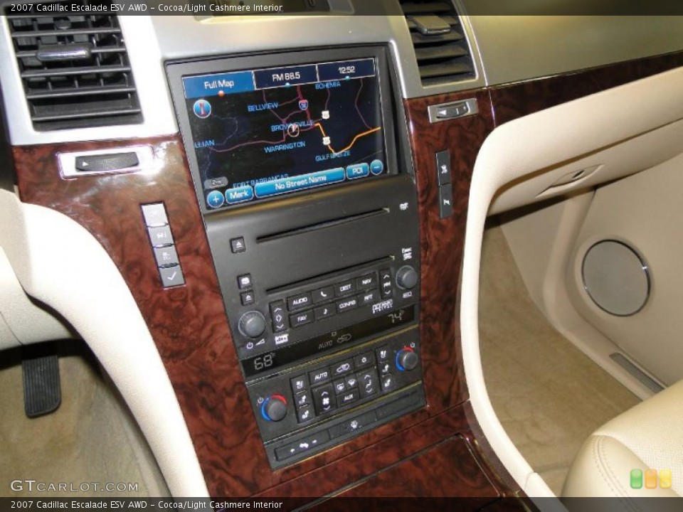 Cocoa/Light Cashmere Interior Navigation for the 2007 Cadillac Escalade ESV AWD #38996554