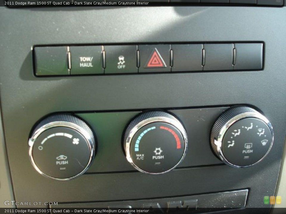 Dark Slate Gray/Medium Graystone Interior Controls for the 2011 Dodge Ram 1500 ST Quad Cab #38996778