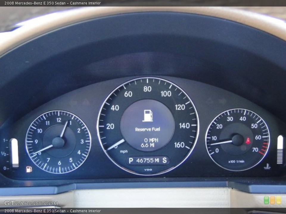 Cashmere Interior Gauges for the 2008 Mercedes-Benz E 350 Sedan #38997054