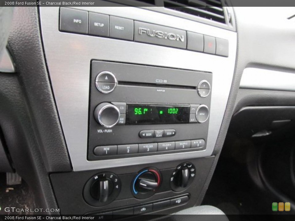 Charcoal Black/Red Interior Controls for the 2008 Ford Fusion SE #38998186