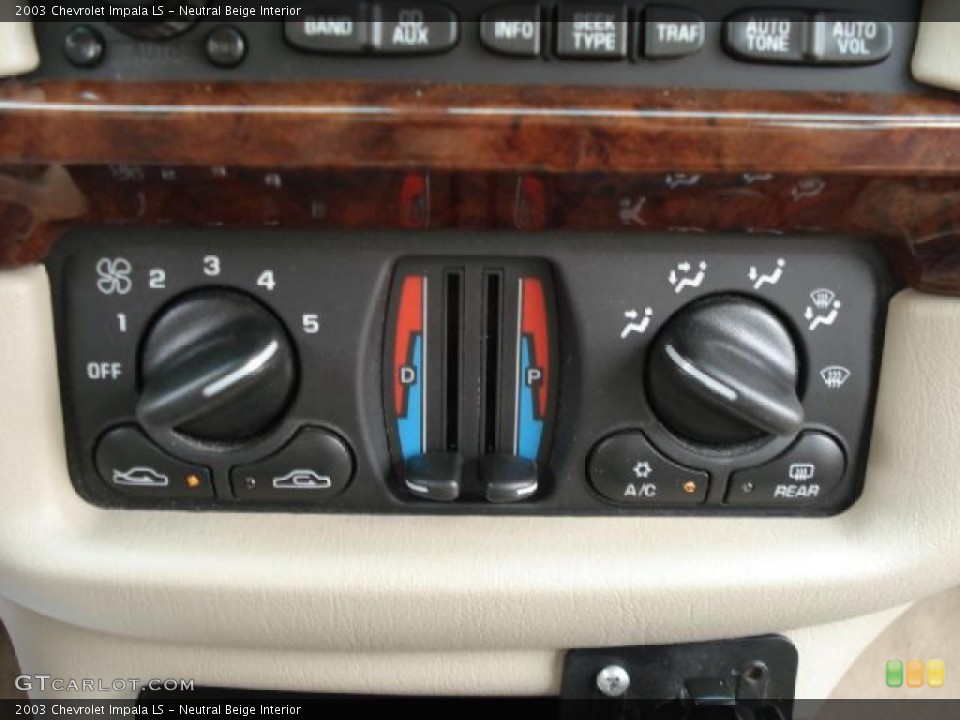 Neutral Beige Interior Controls for the 2003 Chevrolet Impala LS #38999346