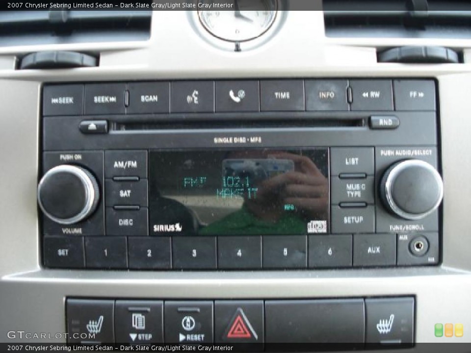Dark Slate Gray/Light Slate Gray Interior Controls for the 2007 Chrysler Sebring Limited Sedan #39001190