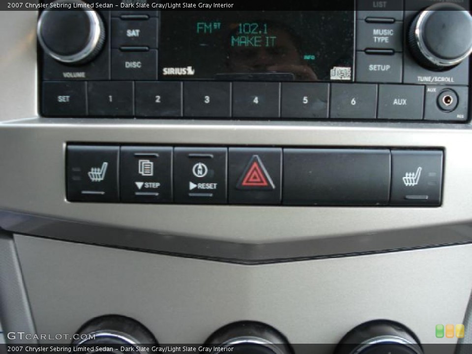 Dark Slate Gray/Light Slate Gray Interior Controls for the 2007 Chrysler Sebring Limited Sedan #39001194
