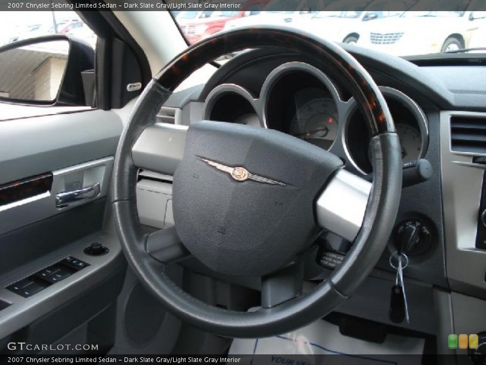 Dark Slate Gray/Light Slate Gray Interior Steering Wheel for the 2007 Chrysler Sebring Limited Sedan #39001214