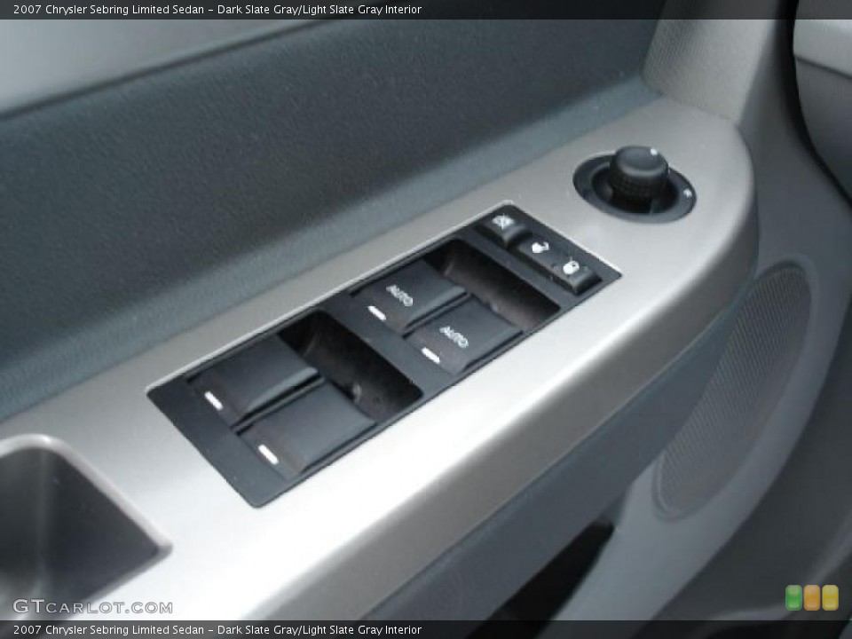 Dark Slate Gray/Light Slate Gray Interior Controls for the 2007 Chrysler Sebring Limited Sedan #39001222