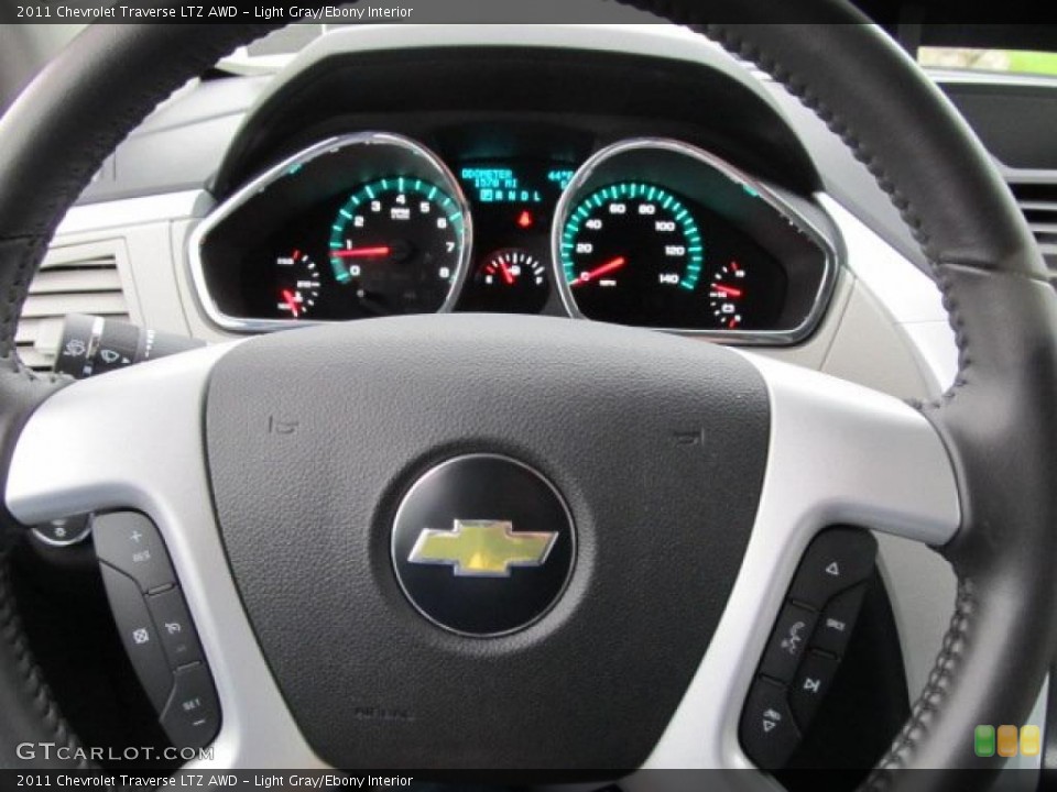 Light Gray/Ebony Interior Steering Wheel for the 2011 Chevrolet Traverse LTZ AWD #39001414