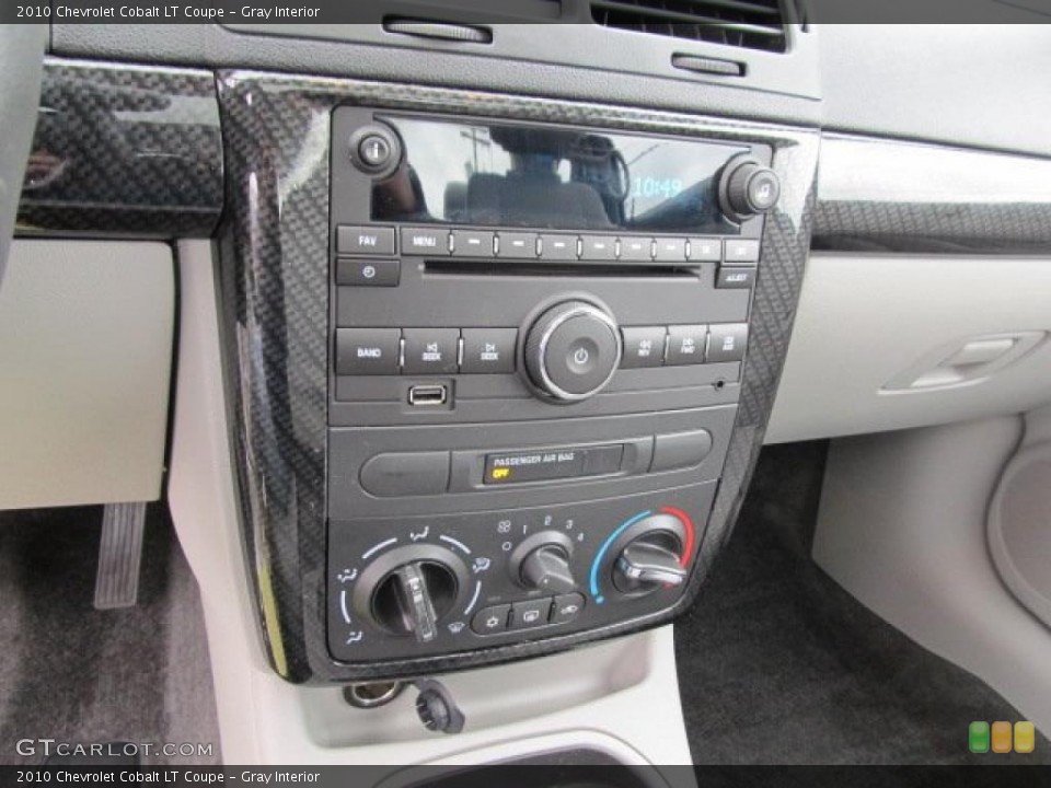 Gray Interior Controls for the 2010 Chevrolet Cobalt LT Coupe #39001526