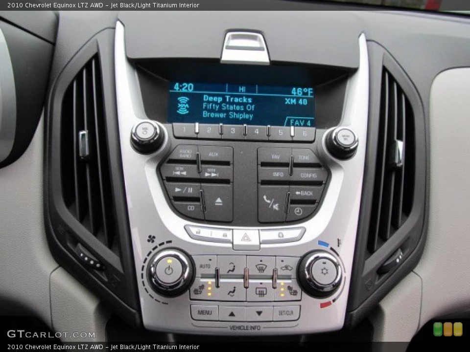 Jet Black/Light Titanium Interior Controls for the 2010 Chevrolet Equinox LTZ AWD #39001654