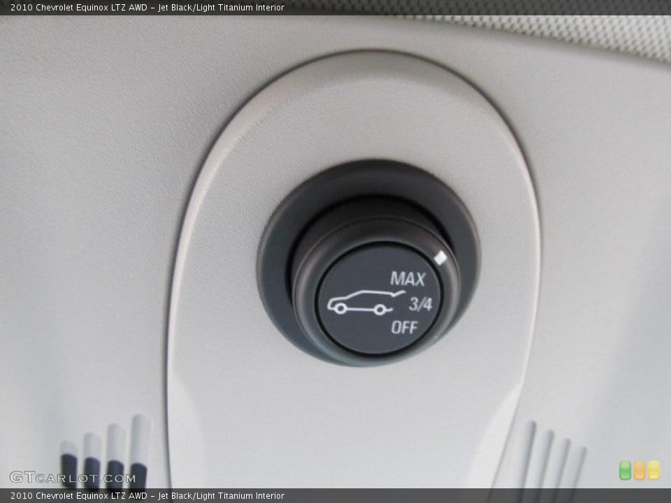 Jet Black/Light Titanium Interior Controls for the 2010 Chevrolet Equinox LTZ AWD #39001690
