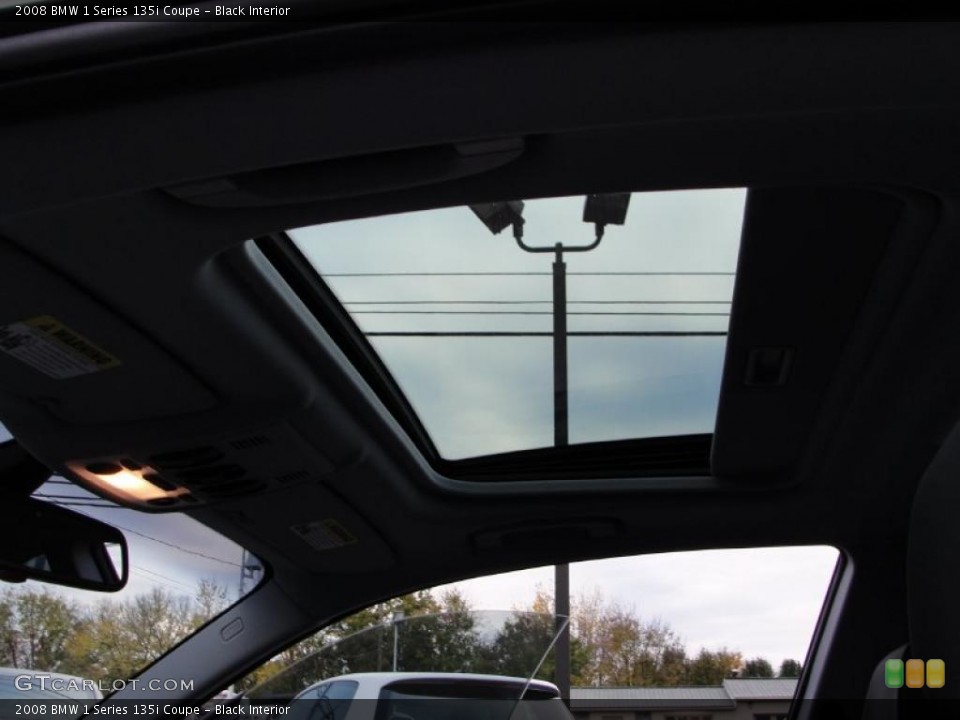 Black Interior Sunroof for the 2008 BMW 1 Series 135i Coupe #39002614