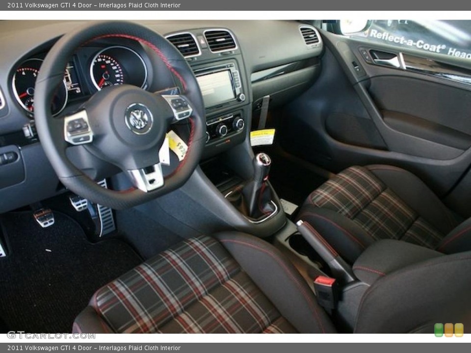 Interlagos Plaid Cloth Interior Prime Interior for the 2011 Volkswagen GTI 4 Door #39004694