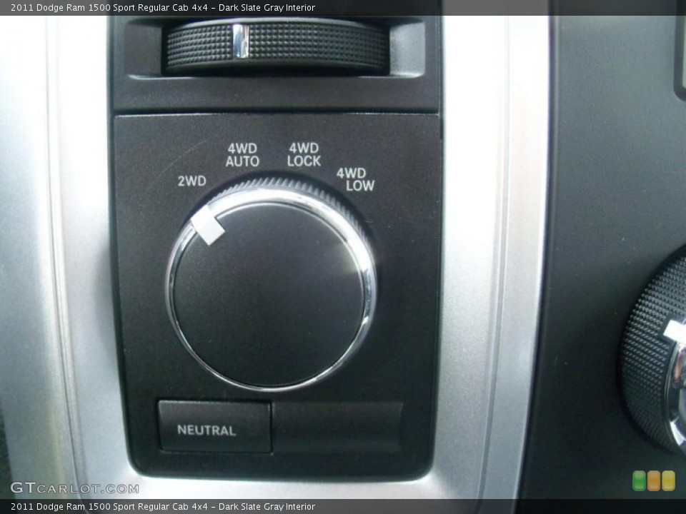 Dark Slate Gray Interior Controls for the 2011 Dodge Ram 1500 Sport Regular Cab 4x4 #39006795