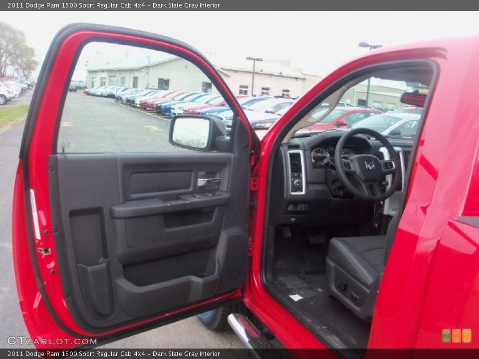 Dark Slate Gray Interior Door Panel for the 2011 Dodge Ram 1500 Sport Regular Cab 4x4 #39007011