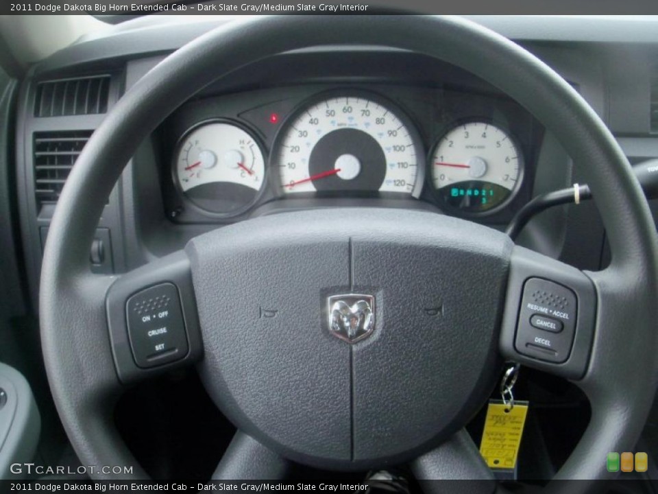 Dark Slate Gray/Medium Slate Gray Interior Steering Wheel for the 2011 Dodge Dakota Big Horn Extended Cab #39007859