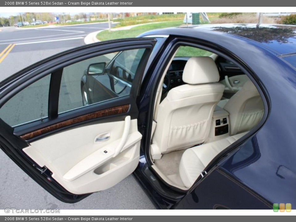 Cream Beige Dakota Leather Interior Photo for the 2008 BMW 5 Series 528xi Sedan #39009131