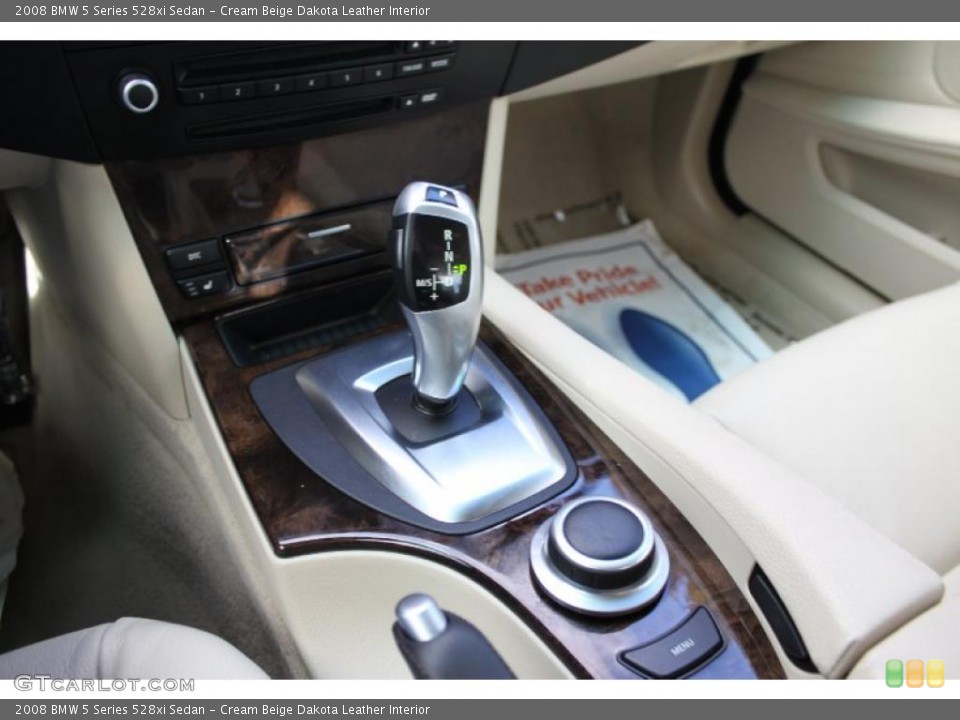 Cream Beige Dakota Leather Interior Transmission for the 2008 BMW 5 Series 528xi Sedan #39009455